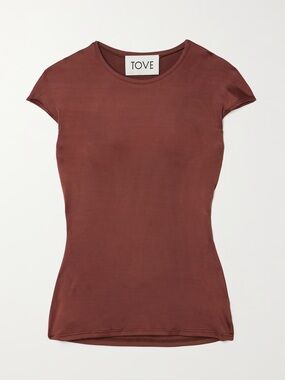 TOVE
Deca stretch-jersey top
Brown   FR38